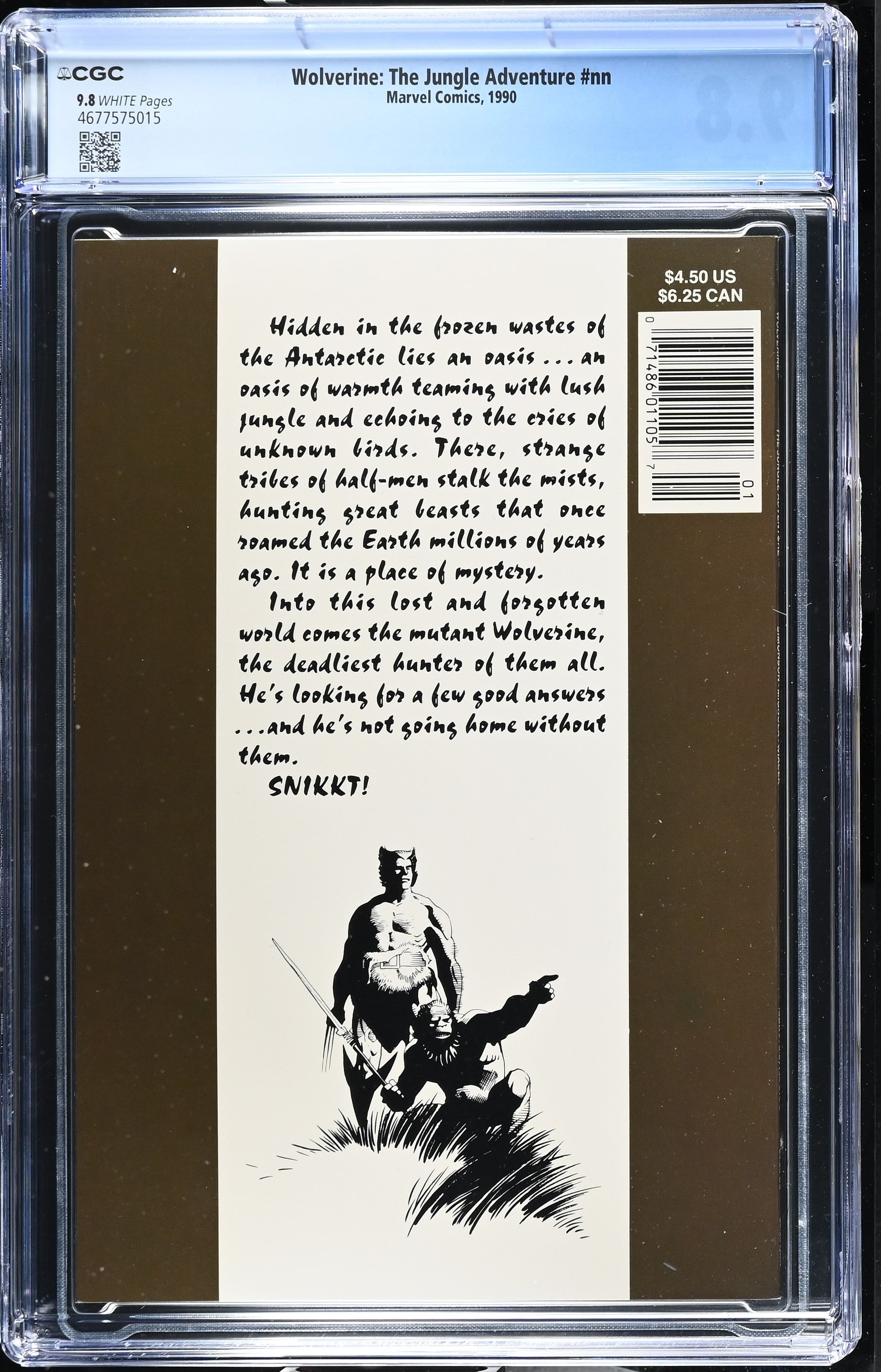 WOLVERINE THE JUNGLE ADVENTURE 1990 CGC 9.8 NM/M MIKE MIGNOLA ART