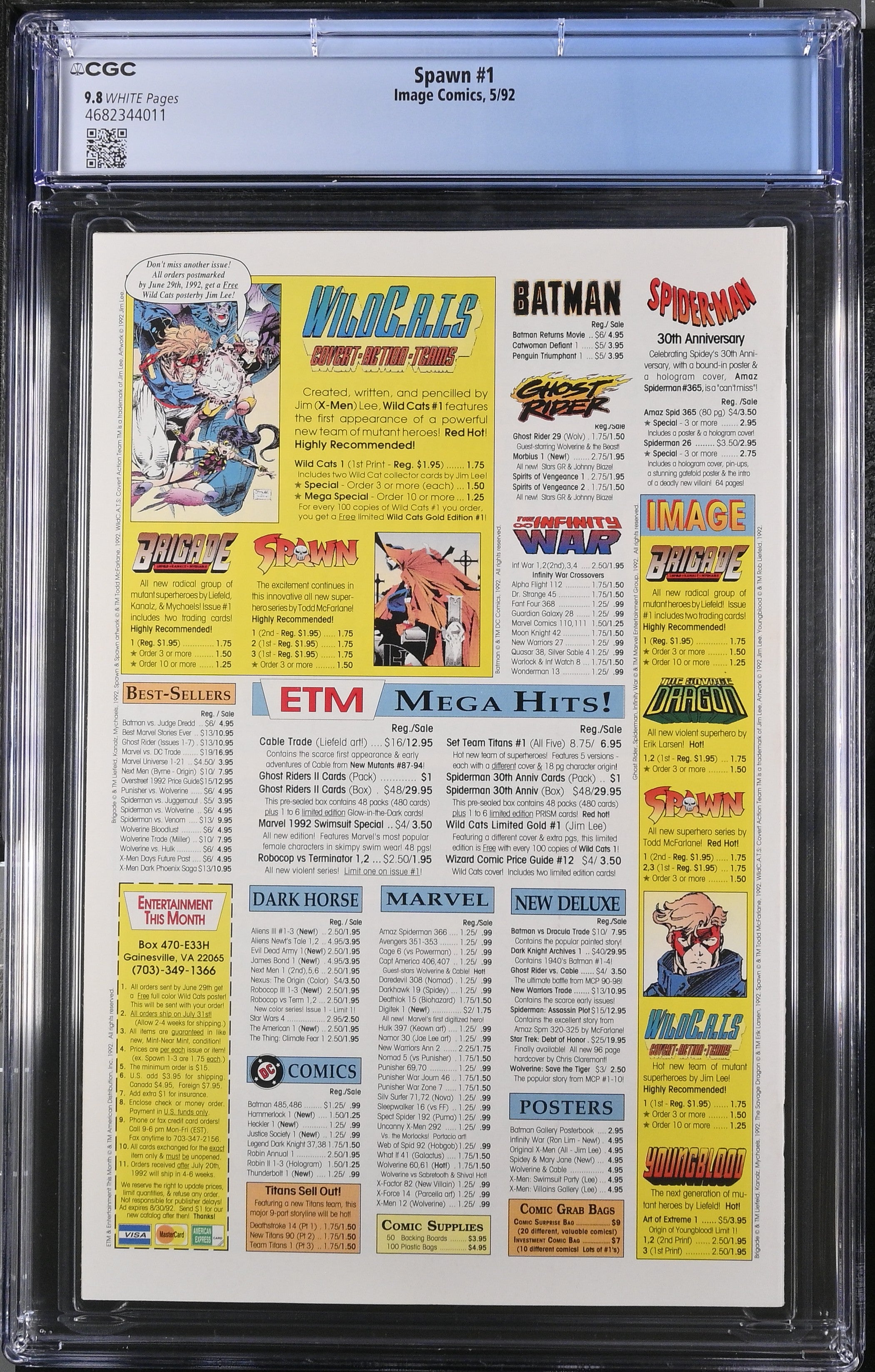 SPAWN #1 CGC 9.8 NM/M