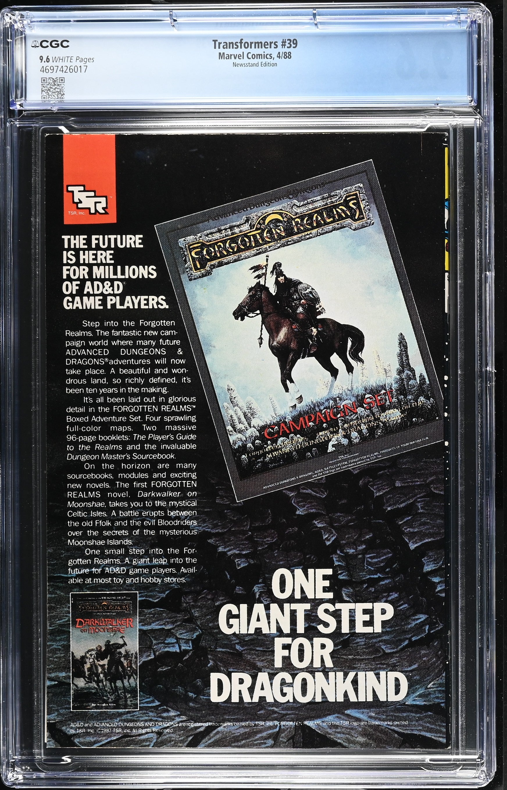 TRANSFORMERS #39 CGC 9.6 NM+ NEWSSTAND MARVEL COMICS
