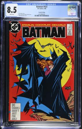 BATMAN #423 CGC 8.5 VF+ TODD McFARLANE COVER 2ND PRINT
