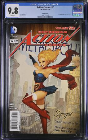 ACTION COMICS #32 2014 CGC 9.8 NM/M SUPERGIRL BOMBSHELLS COVER