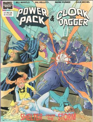 POWER PACK & CLOAK AND DAGGER SHELTER FROM STORM GN OOP 1989