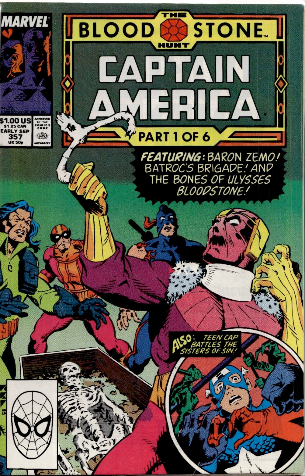 CAPTAIN AMERICA #357-362 THE BLOODSTONE HUNT PARTS 1-6