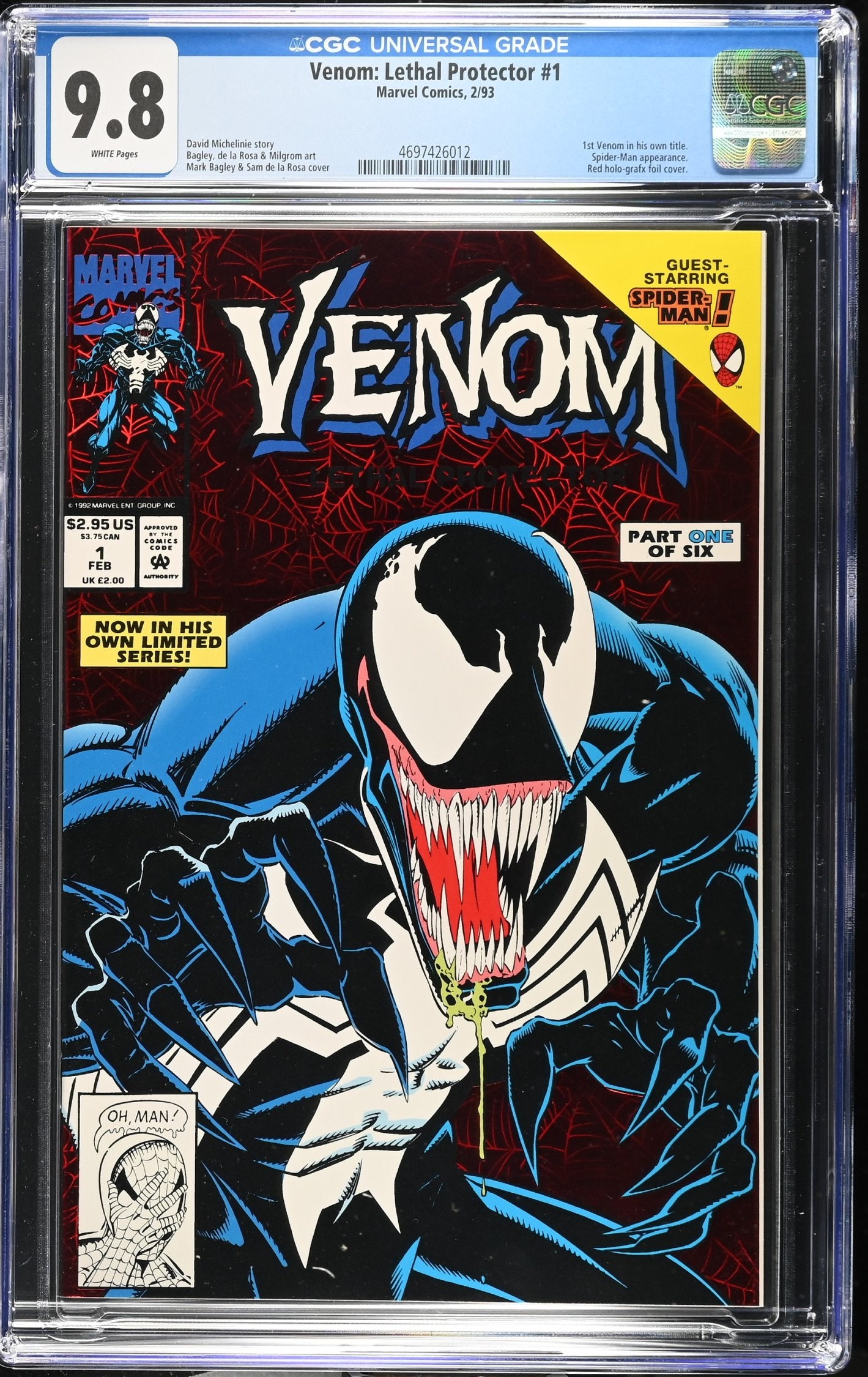 VENOM LETHAL PROTECTOR #1 CGC 9.8 NM/M