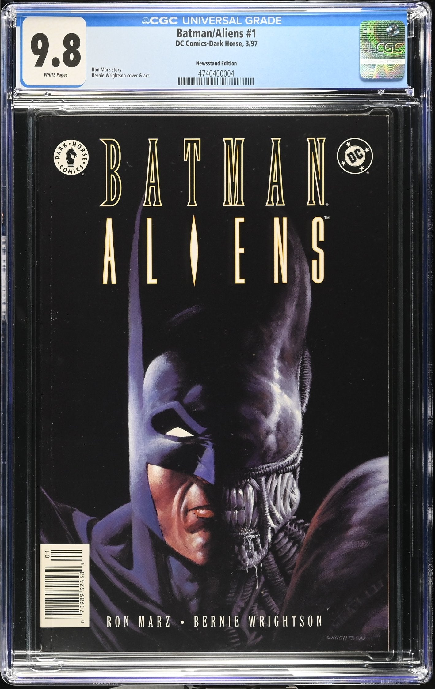 BATMAN ALIENS #1 1997 CGC 9.8 NM/M NEWSSTAND EDITION