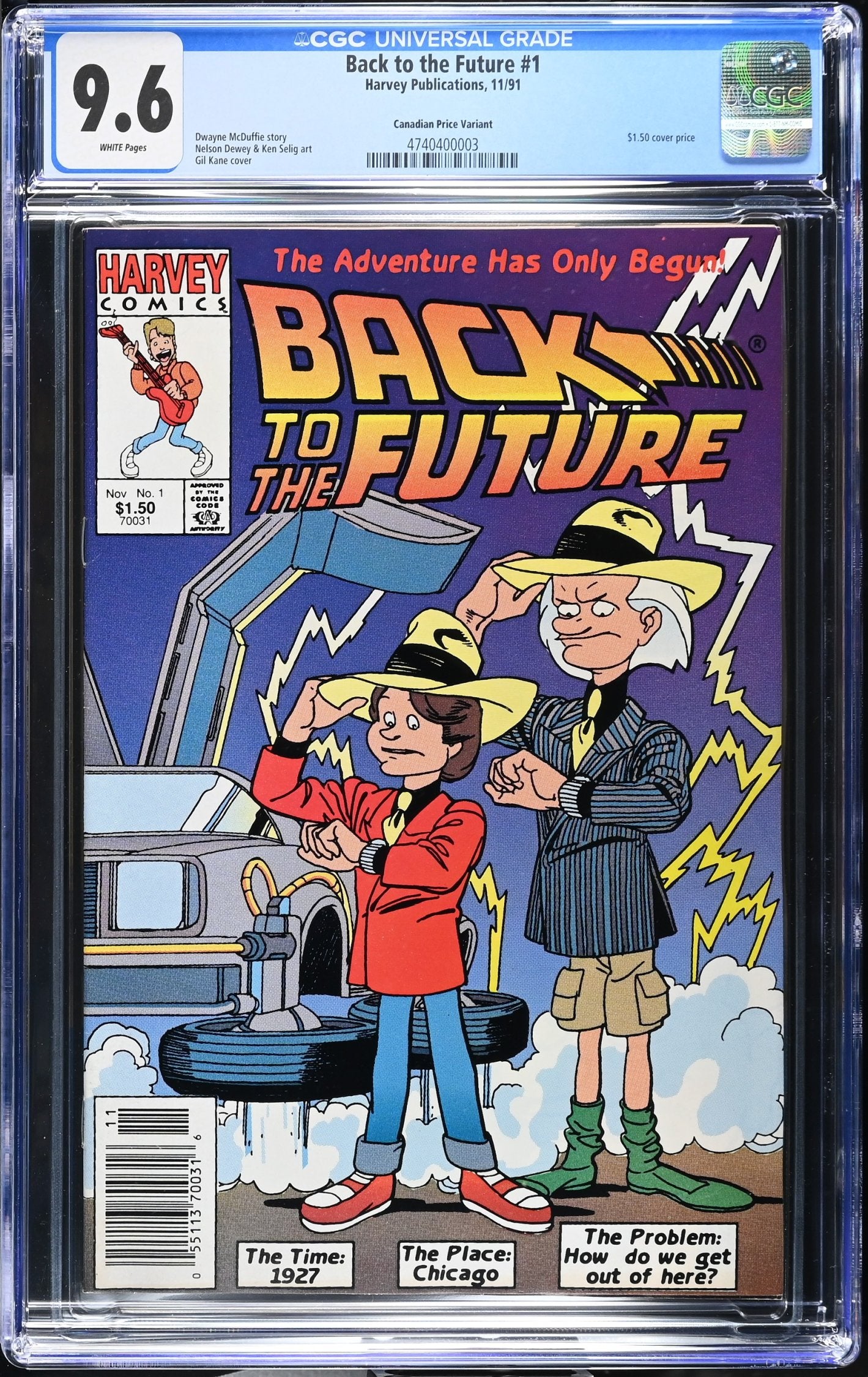 BACK TO THE FUTURE #1 1991 CGC 9.6 CANDIAN PRICE VARIANT RARE