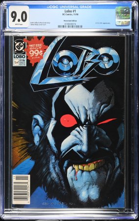 LOBO #1 CGC 9.0 VF/NM NEWSSTAND EDITION DC COMICS 1990