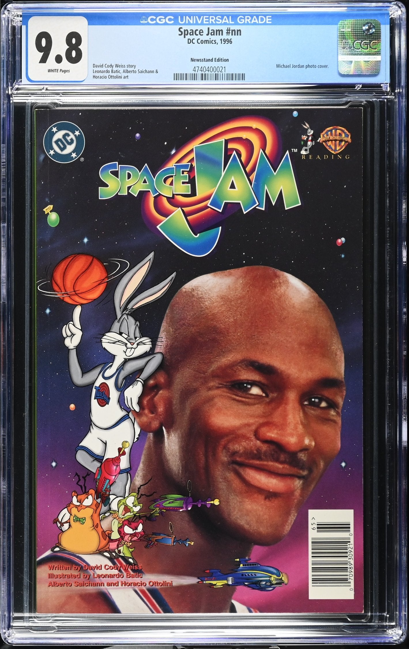 SPACE JAM CGC 9.8 NM/MT NEWSSTAND EDITION MICHAEL JORDAN PHOTO COVER