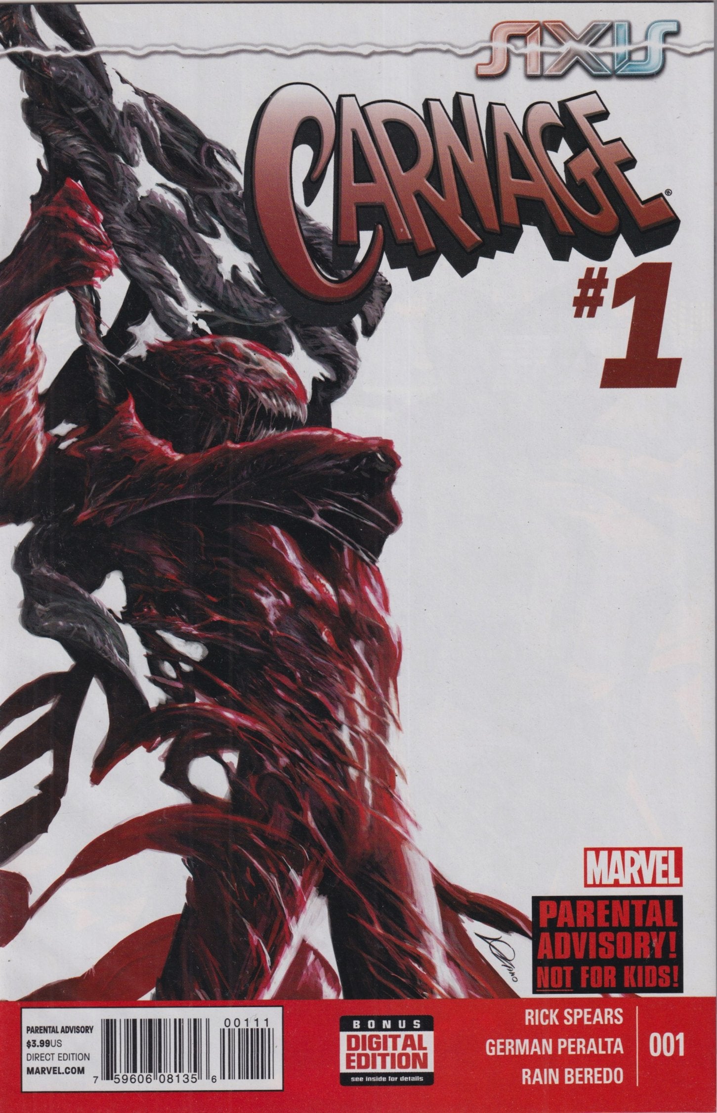 AXIS CARNAGE #1-3 MARVEL 2014 COMPLETE SET