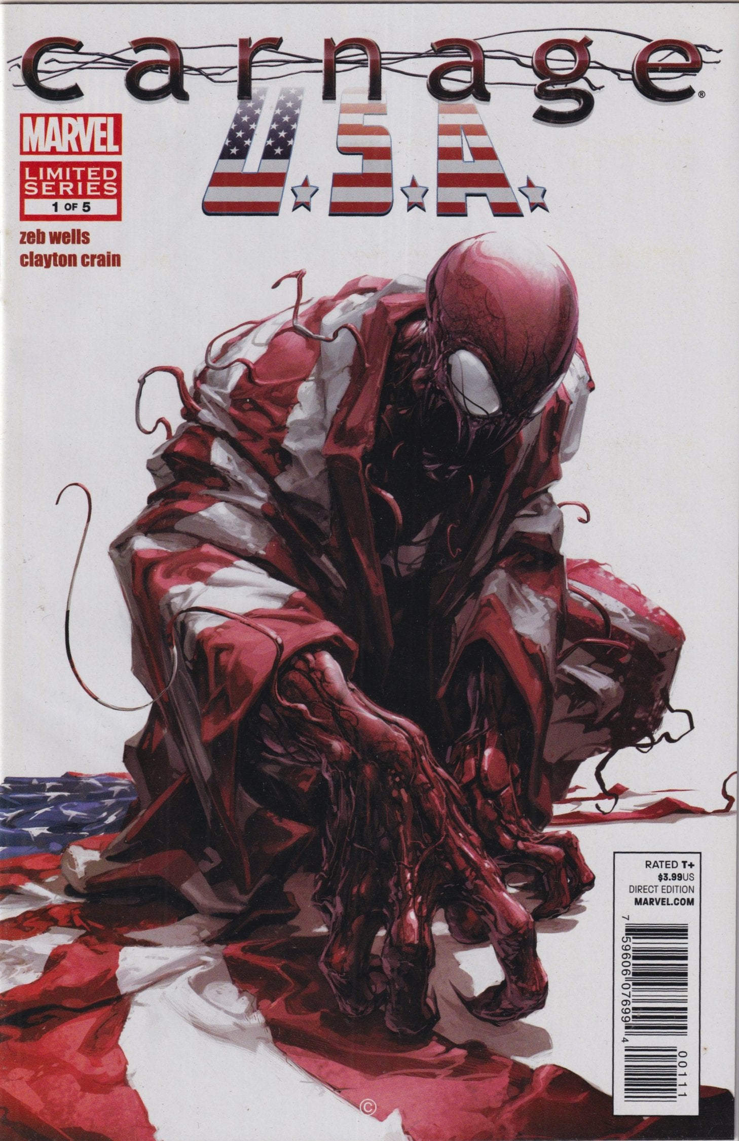 CARNAGE USA #1-5 MARVEL 2012 COMPLETE SET