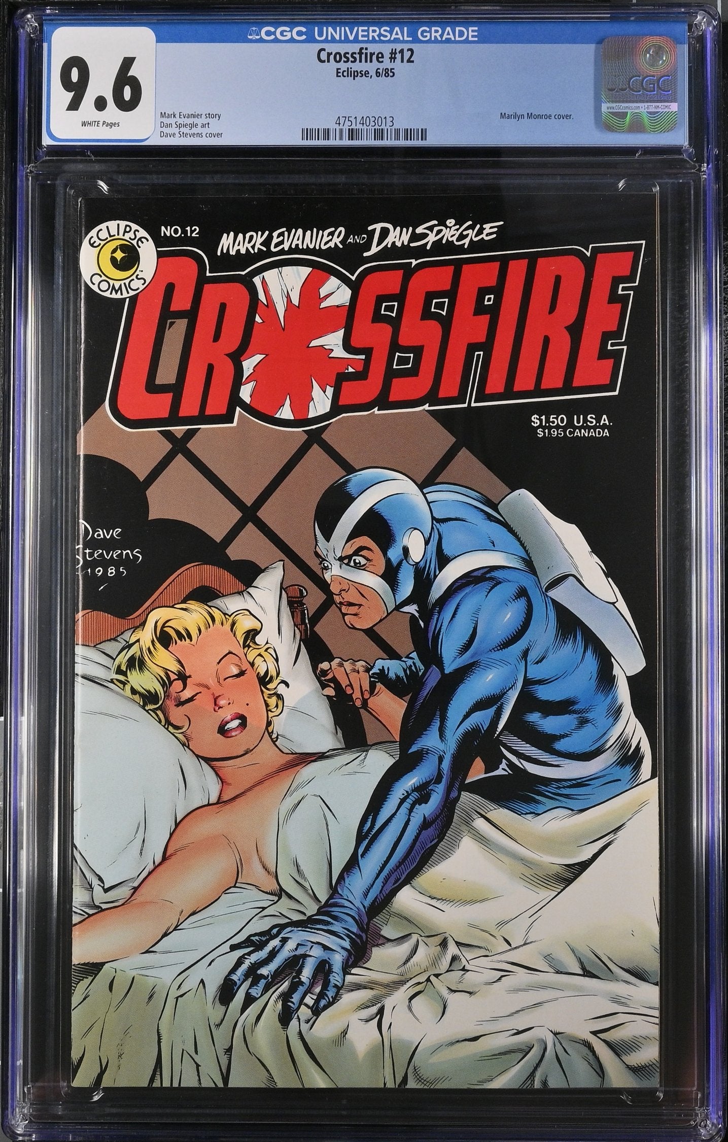 CROSSFIRE #12 CGC 9.6 NM+ CLASSIC DAVE STEVENS COVER