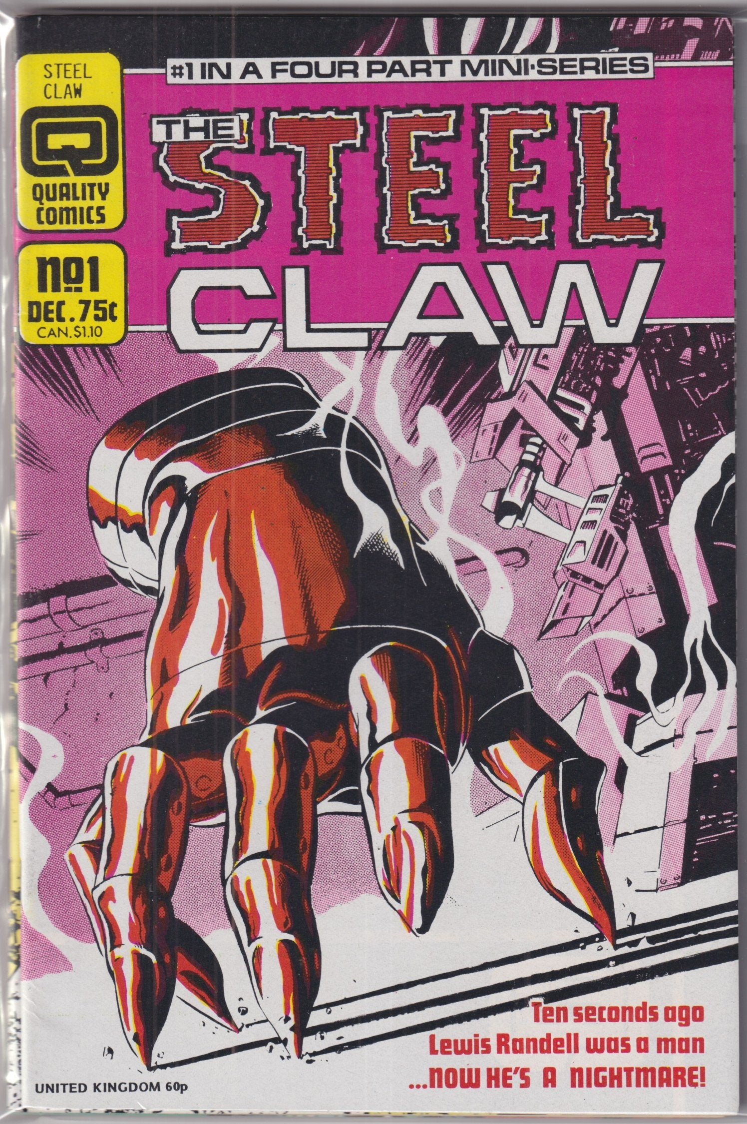 STEEL CLAW 1986 QUALITY 1-4 COMPLETE SET