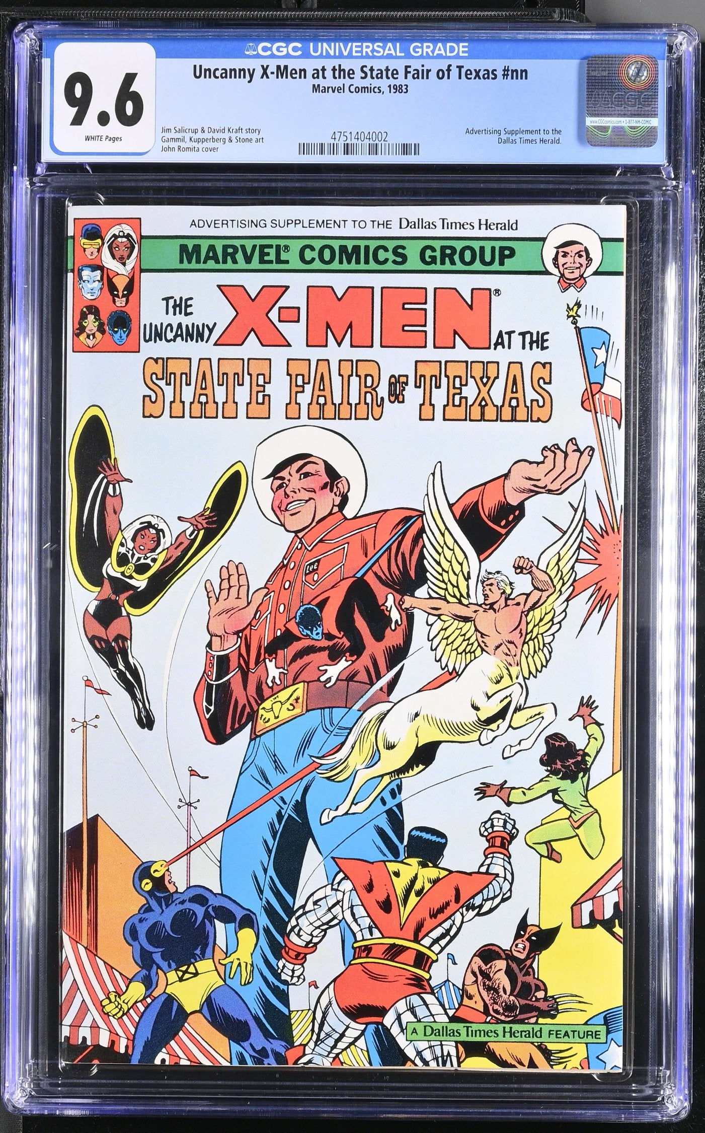 UNCANNY X-MEN AT THE TEXAS STATE FAIR CGC 9.6 NM+