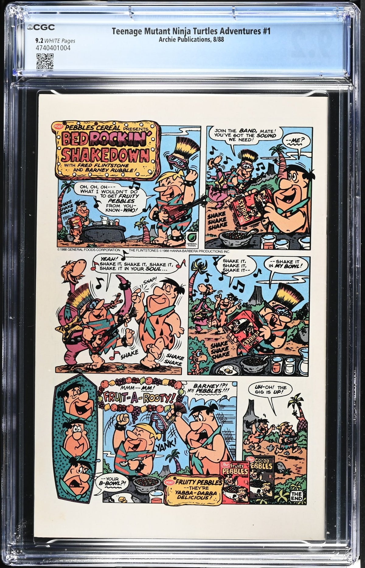 TEENAGE MUTANT TURTLES ADVENTURES #1 CGC 9.2 NM- 1988