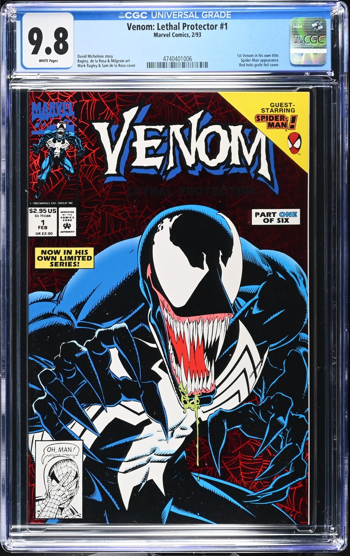 VENOM LETHAL PROTECTOR #1 CGC 9.8 NM/M