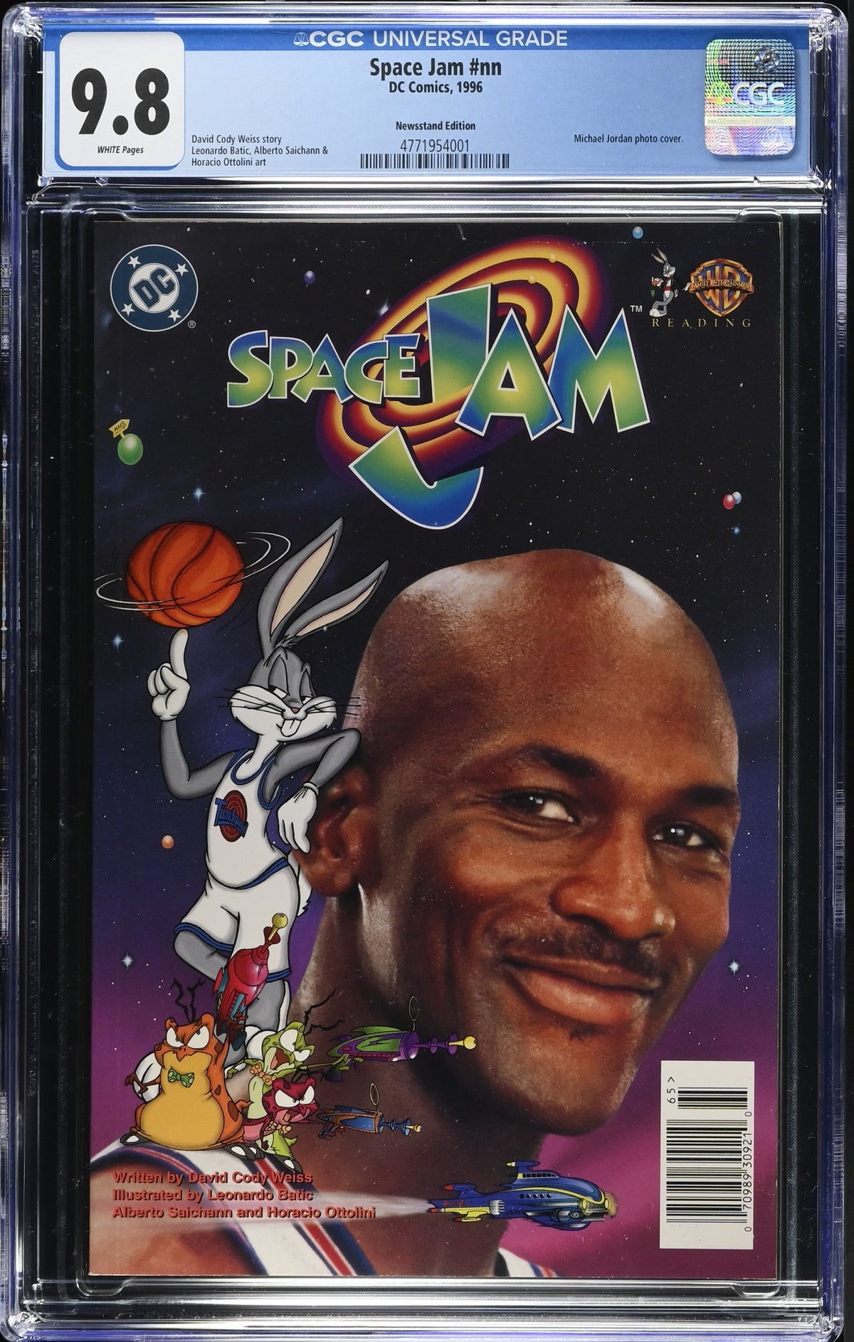 SPACE JAM CGC 9.8 NM/MT NEWSSTAND EDITION MICHAEL JORDAN PHOTO COVER