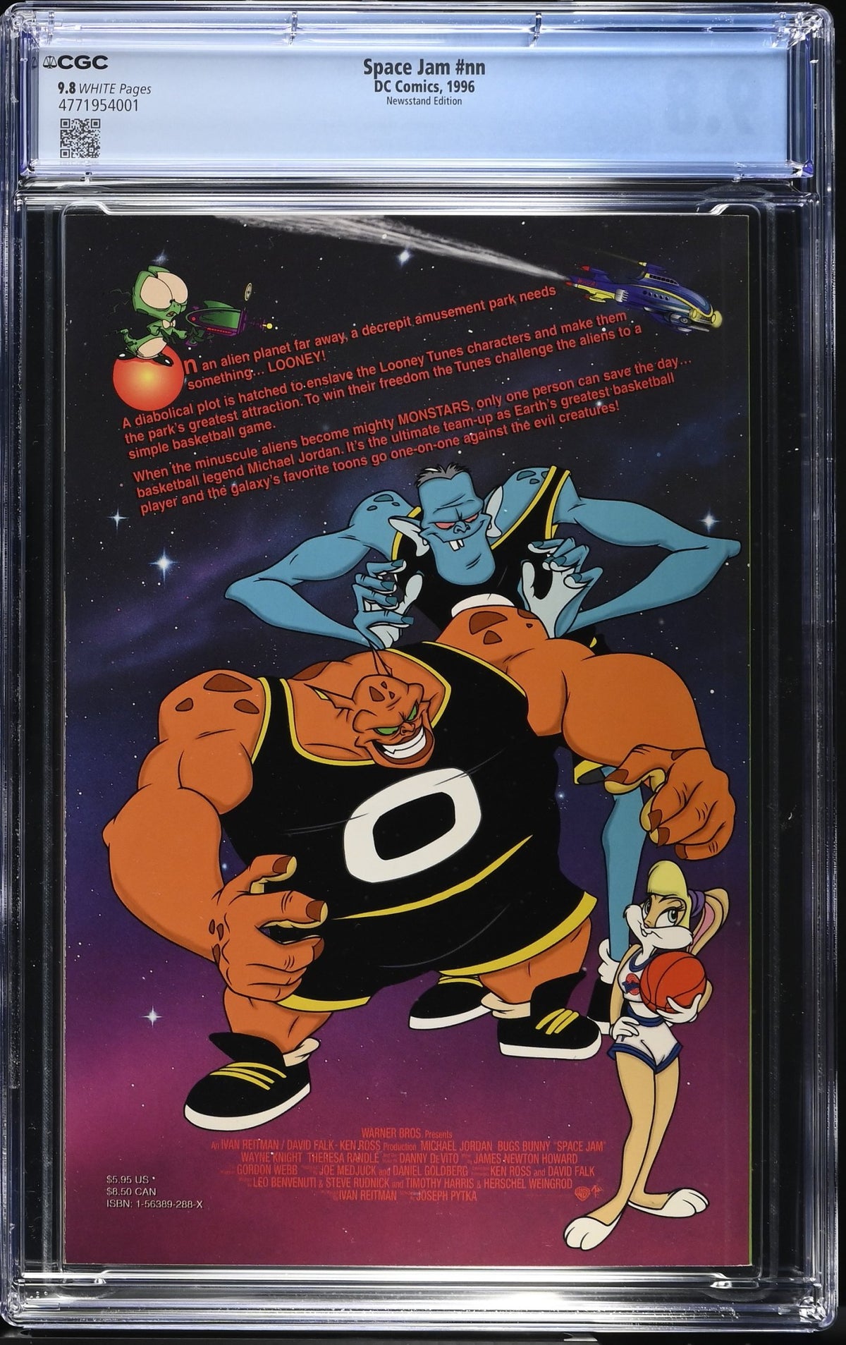 SPACE JAM CGC 9.8 NM/MT NEWSSTAND EDITION MICHAEL JORDAN PHOTO COVER