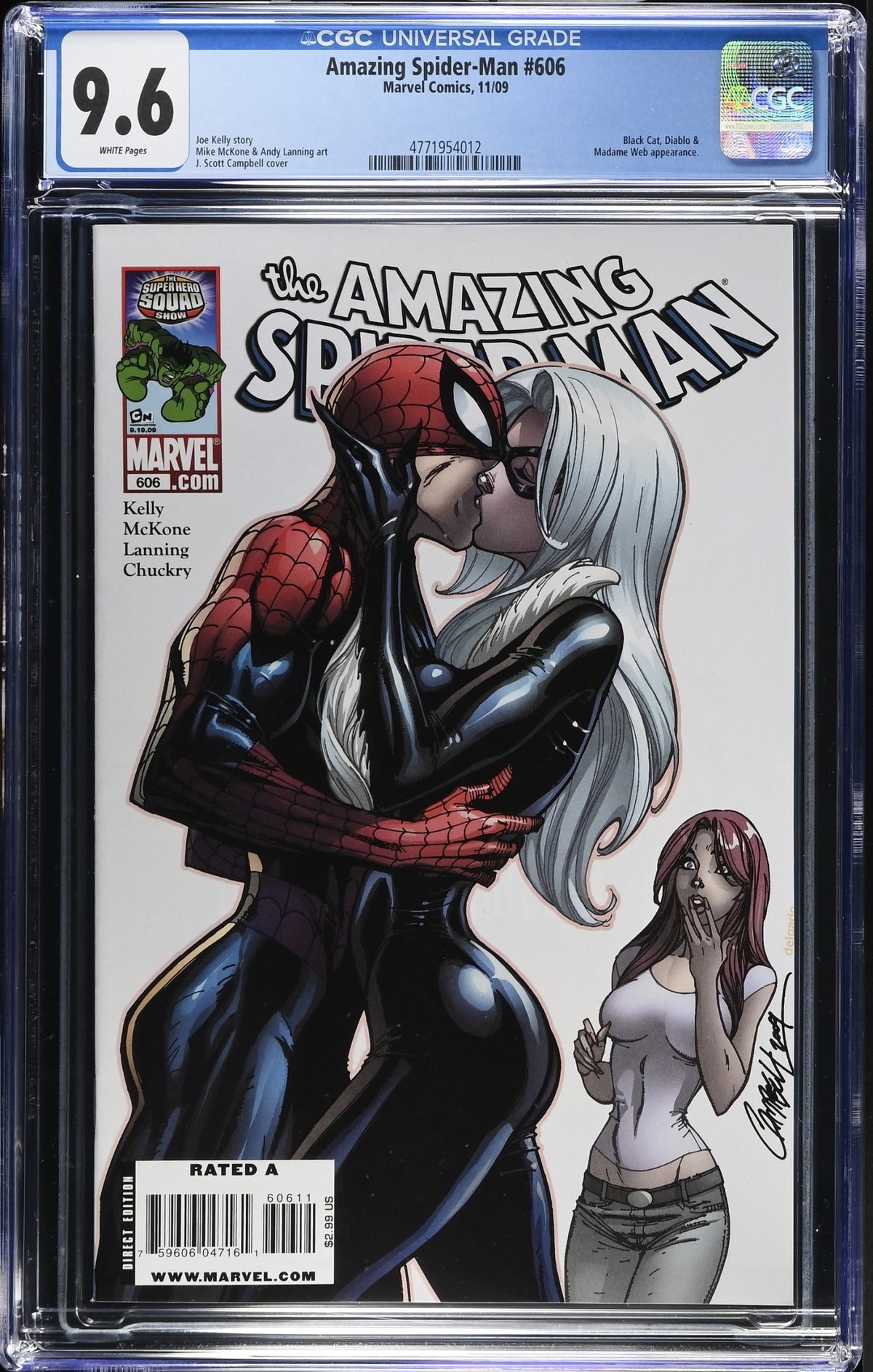 AMAZING SPIDER-MAN #606 CGC 9.6 NM+ BLACK CAT J SCOTT CAMPBELL