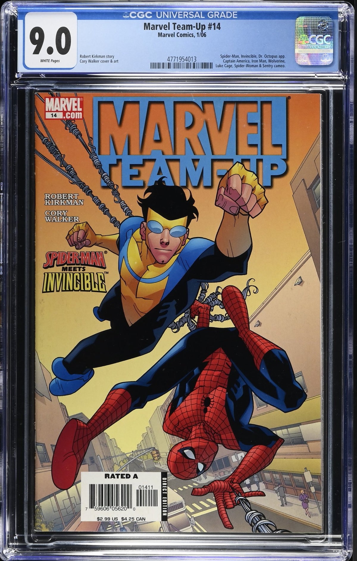 MARVEL TEAM-UP #14 2006 CGC 9.0 VF/NM SPIDER-MAN AND INVINCIBLE