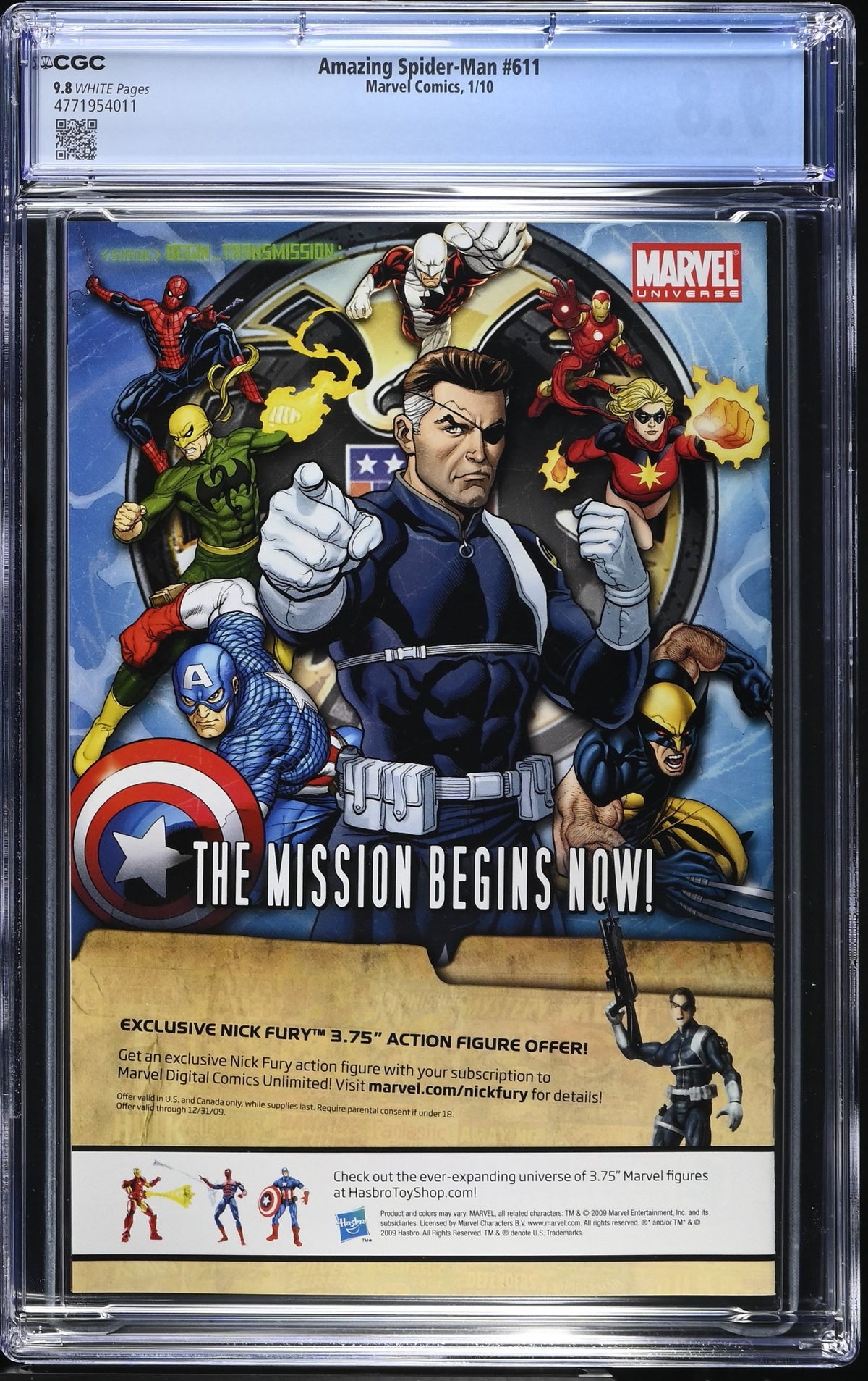 AMAZING SPIDER-MAN #611 CGC 9.8 NM/M SKOTTIE YOUNG DEADPOOL COVER