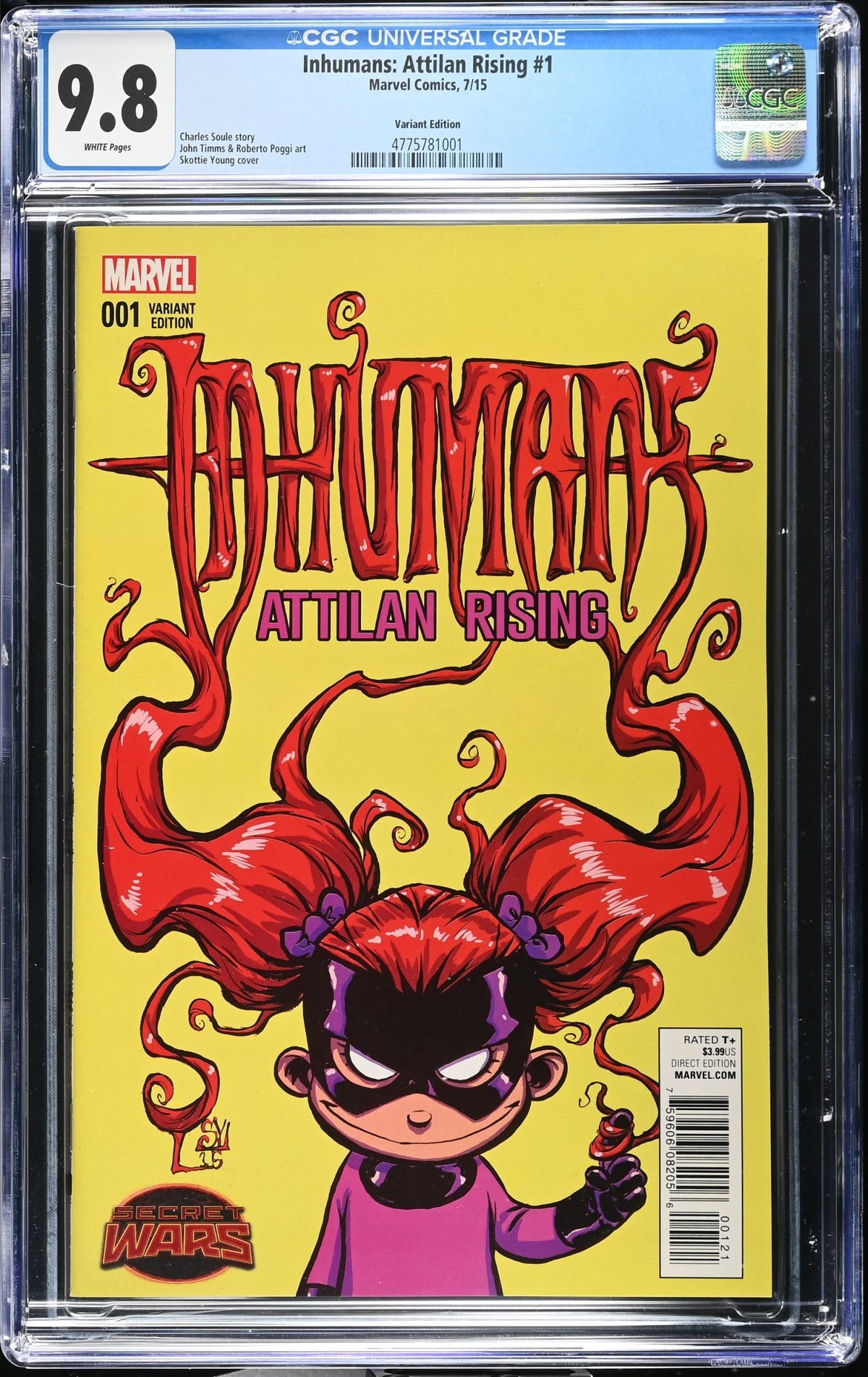 INHUMANS ATTILAN RISING #1 CGC 9.8 NM/M SKOTTIE YOUNG VARIANT