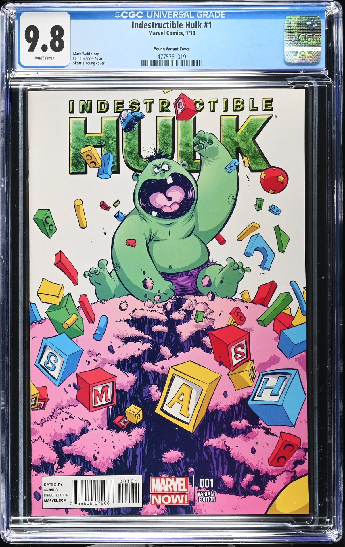 INDESTRUCTIBLE HULK #1 CGC 9.8 NM/M SKOTTIE YOUNG VARIANT