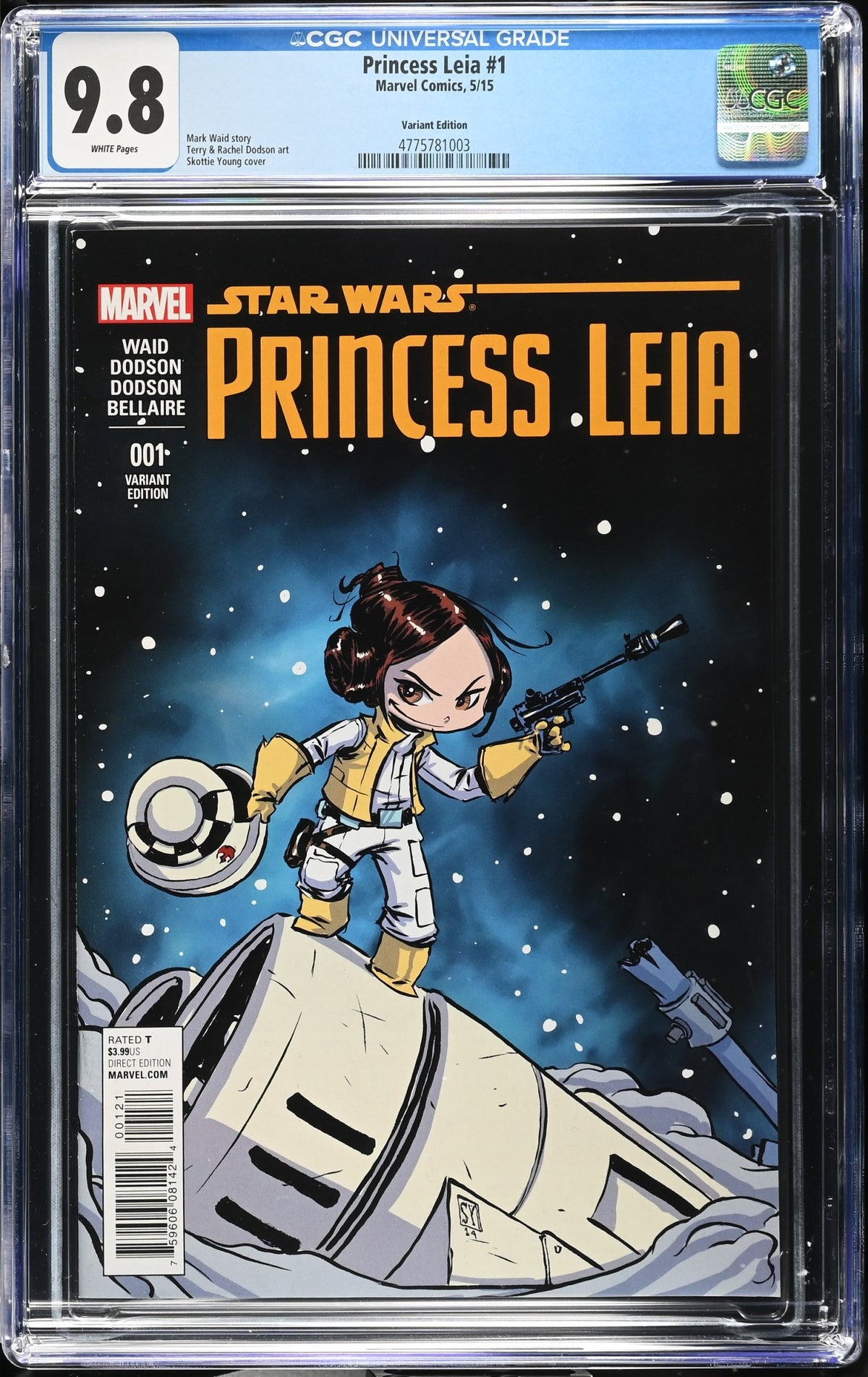 STAR WARS PRINCESS LEIA #1 CGC 9.8 NM/M SKOTTIE YOUNG VARIANT