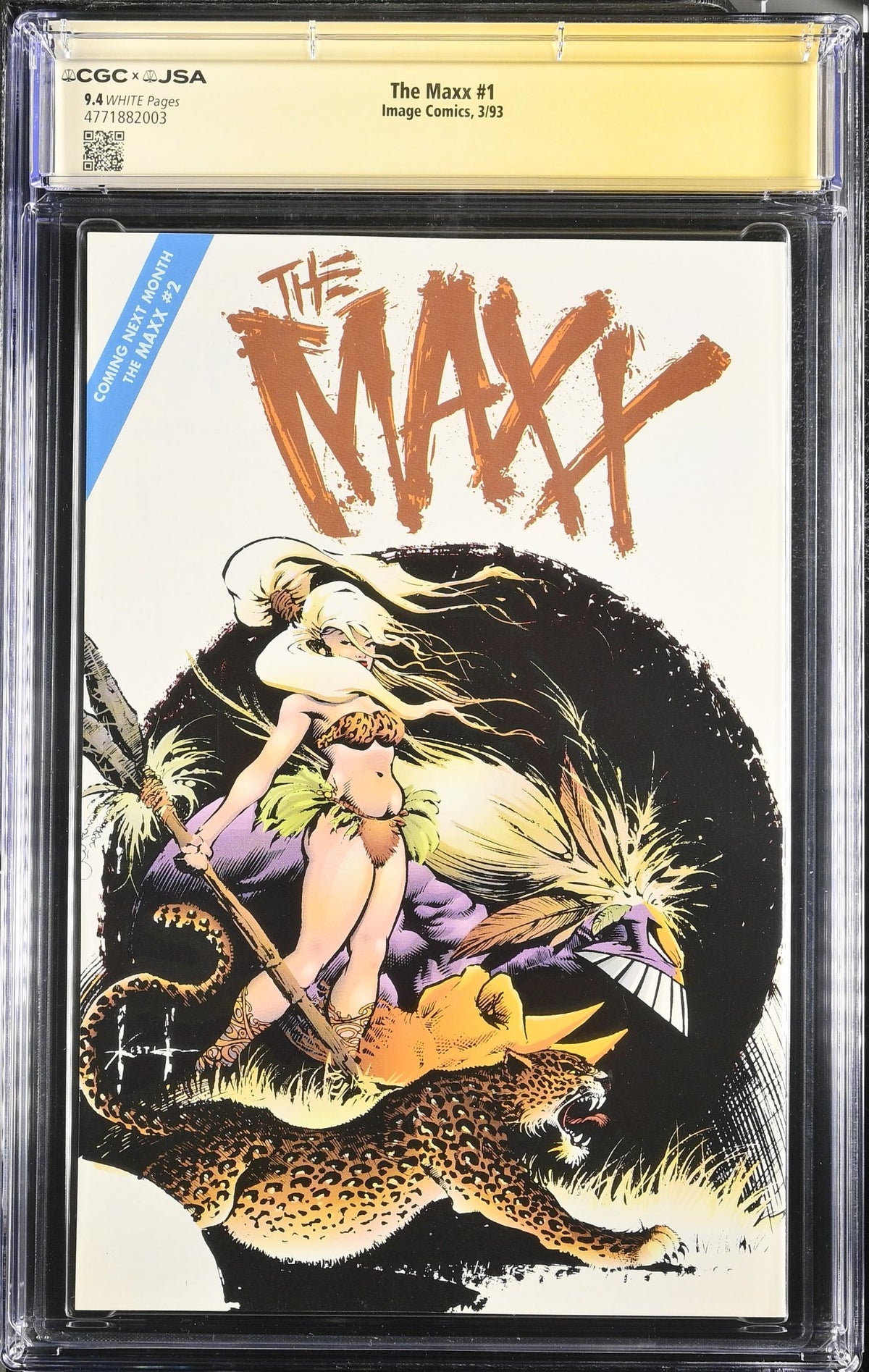 THE MAXX #1 CGC 9.4 NM SIGNED BY SAM KIETH, JSA AUTHENTIC