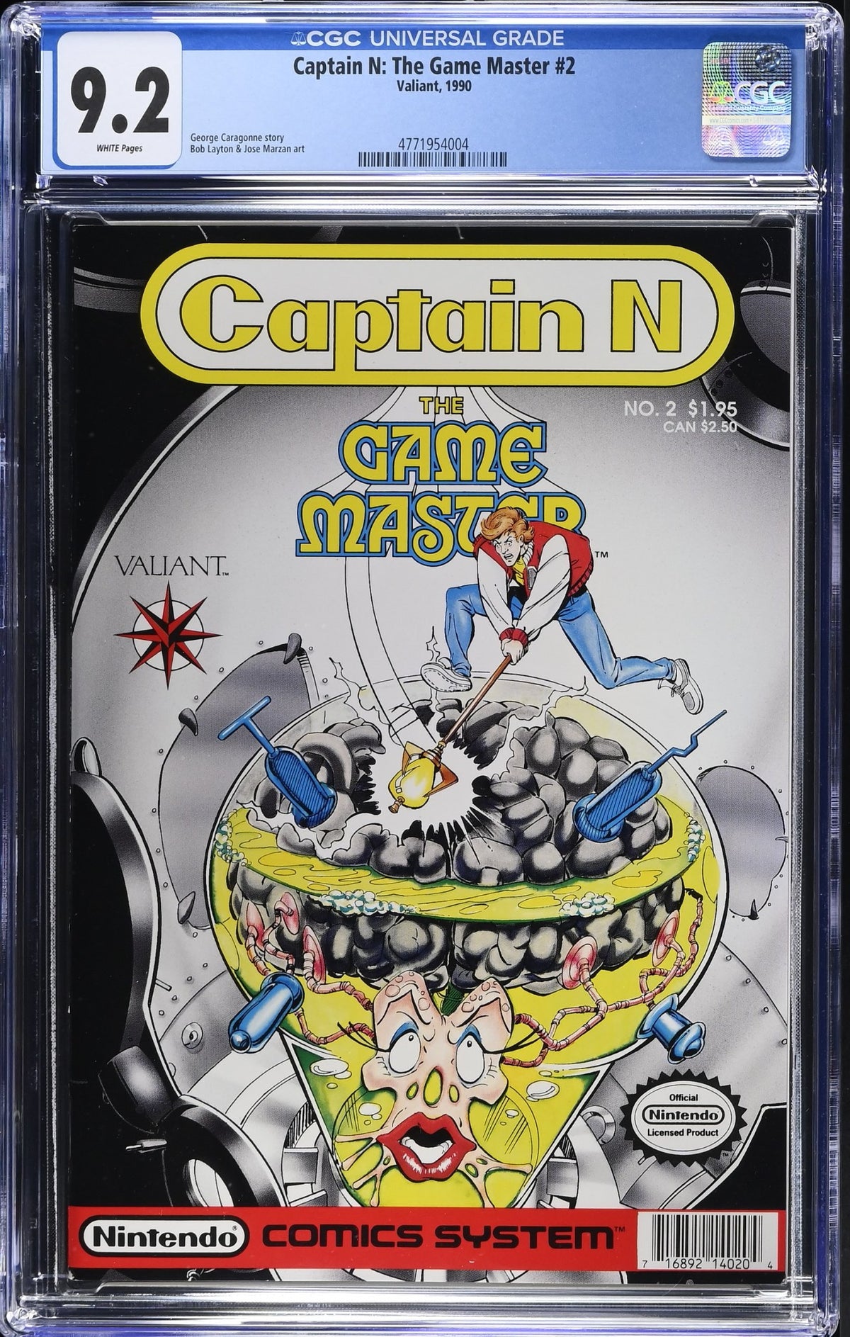CAPTAIN N THE GAME MASTER #2 CGC 9.2 NM- 1990 VALIANT