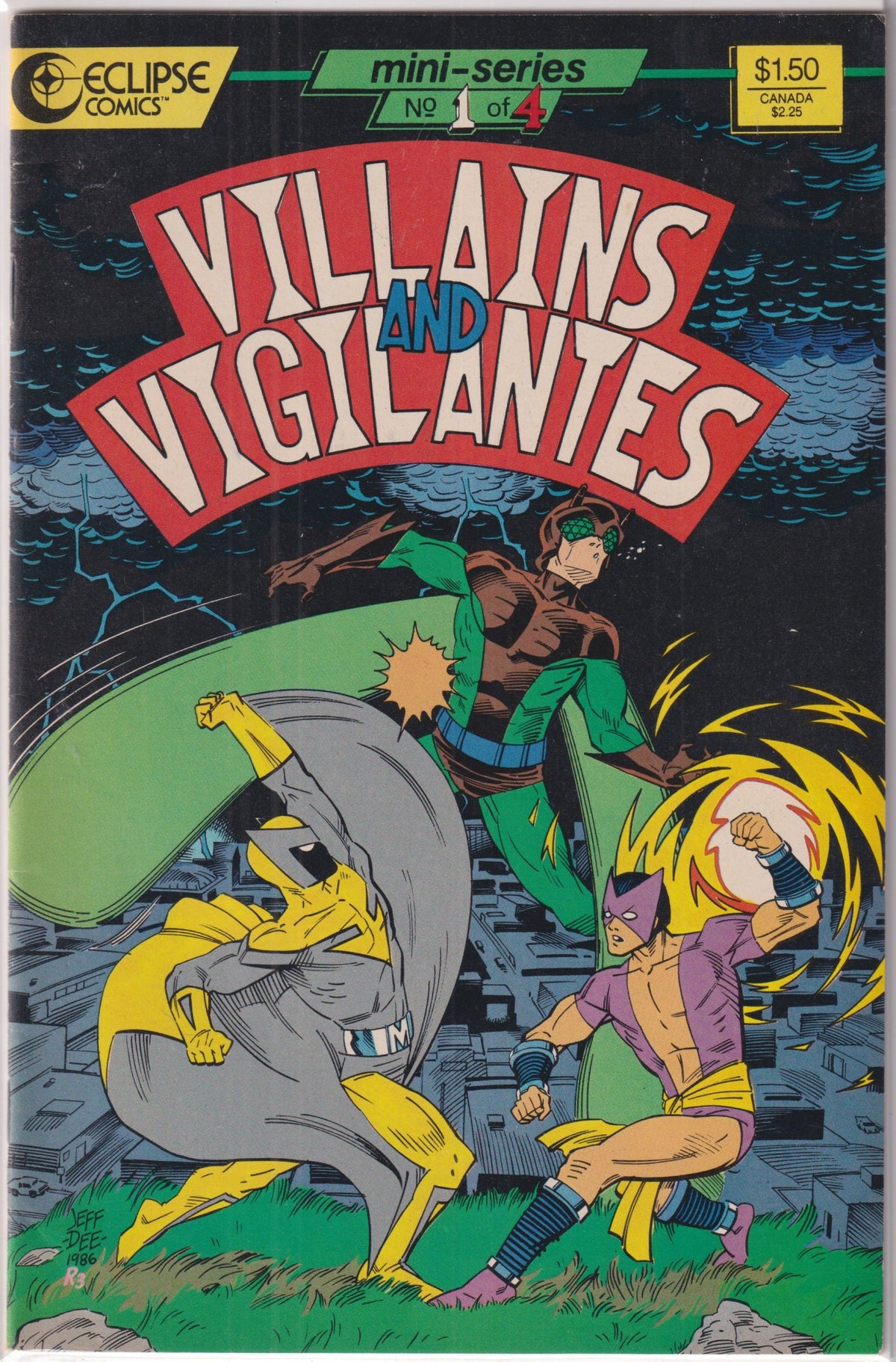 VILLAINS AND VIGILANTES 1986 ECLIPSE 1-4 COMPLETE SET