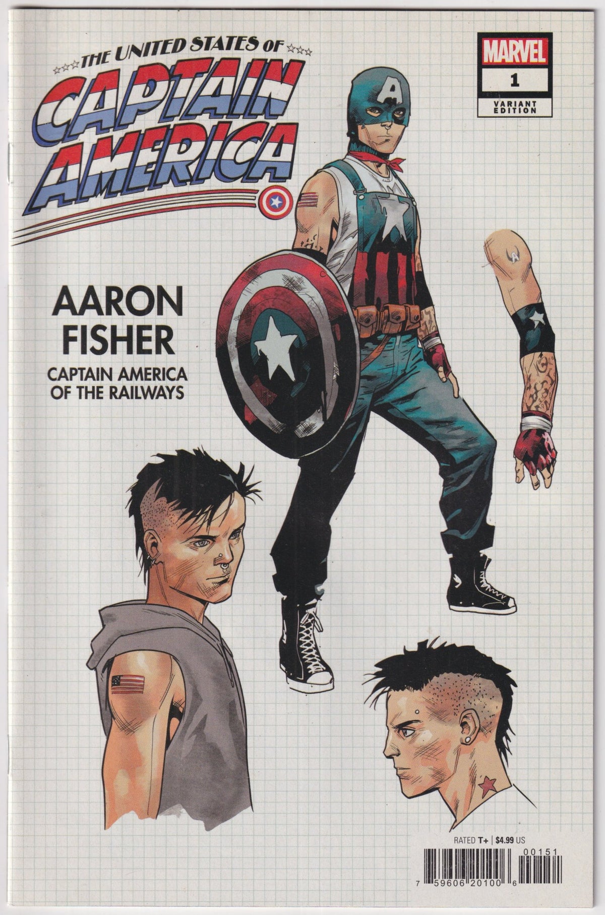 UNITED STATES OF CAPTAIN AMERICA 1-5 ALL DESIGN VARIANTS COMPLETE SET