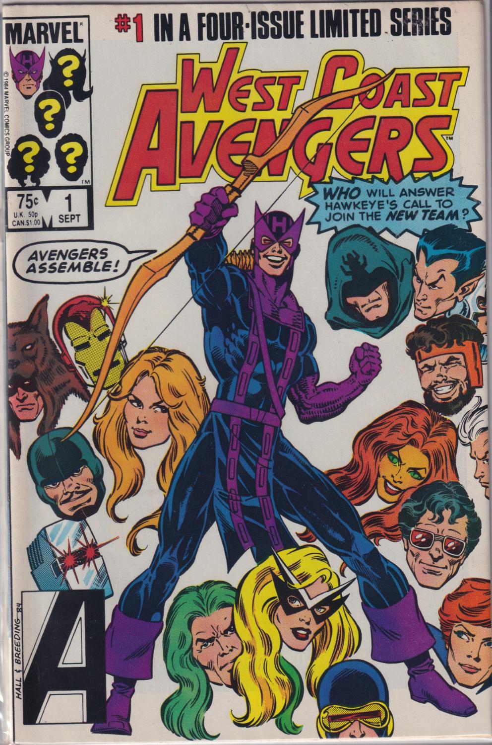 WEST COAST AVENGERS 1-4 COMPLETE SET MARVEL 1984 