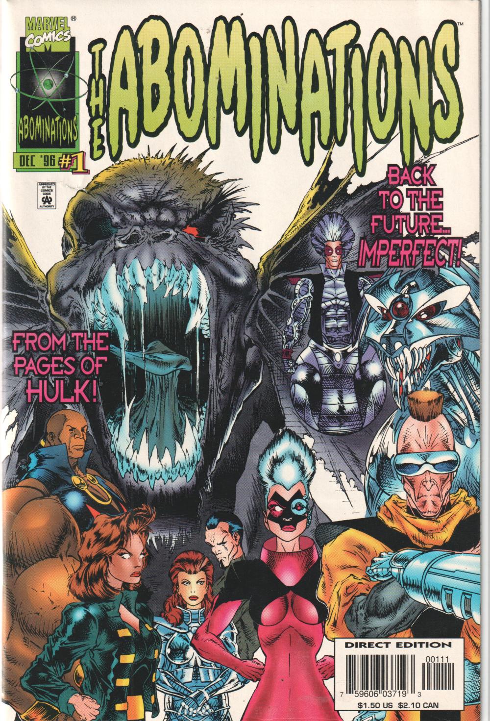 ABOMINATIONS 1-3 COMPLETE SET MARVEL 1986