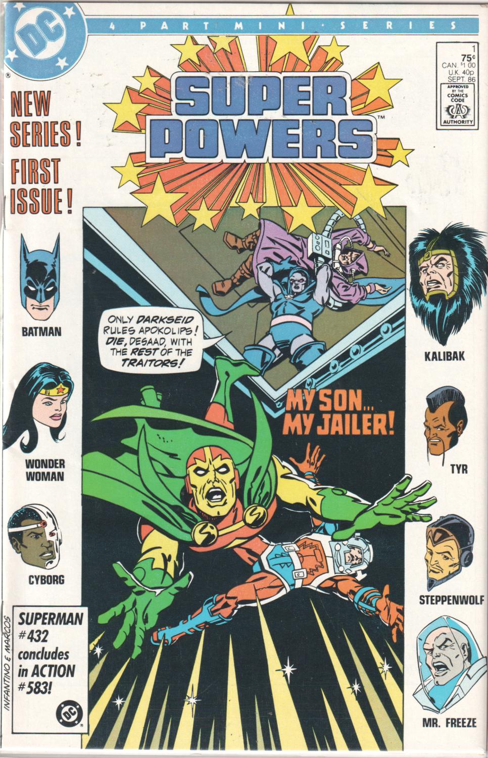 SUPER POWERS 1-4 1986 COMPLETE SET