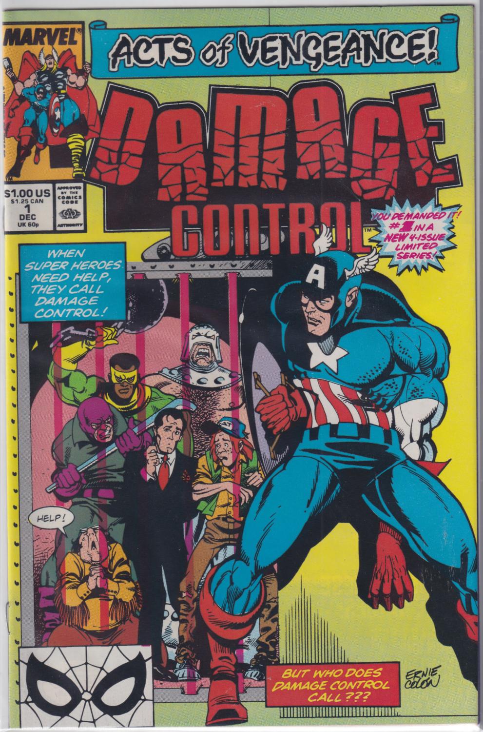 DAMAGE CONTROL 1-4 2ND SERIES COMPLETE SET MARVEL 1989