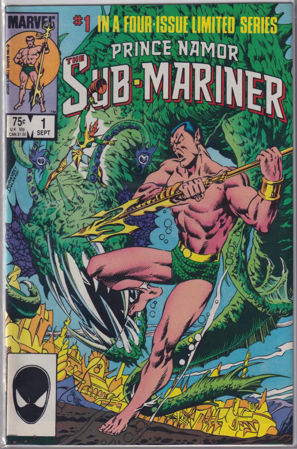 PRINCE NAMOR THE SUB-MARINER 1-4 COMPLETE SET MARVEL 1984