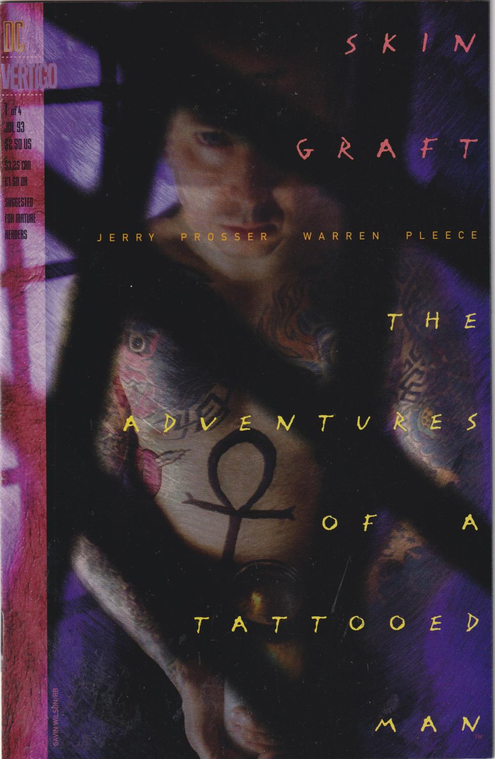 SKIN GRAFT ADVENTURES OF TATTOOED MAN #1-4 DC 1993 COMPLETE SET