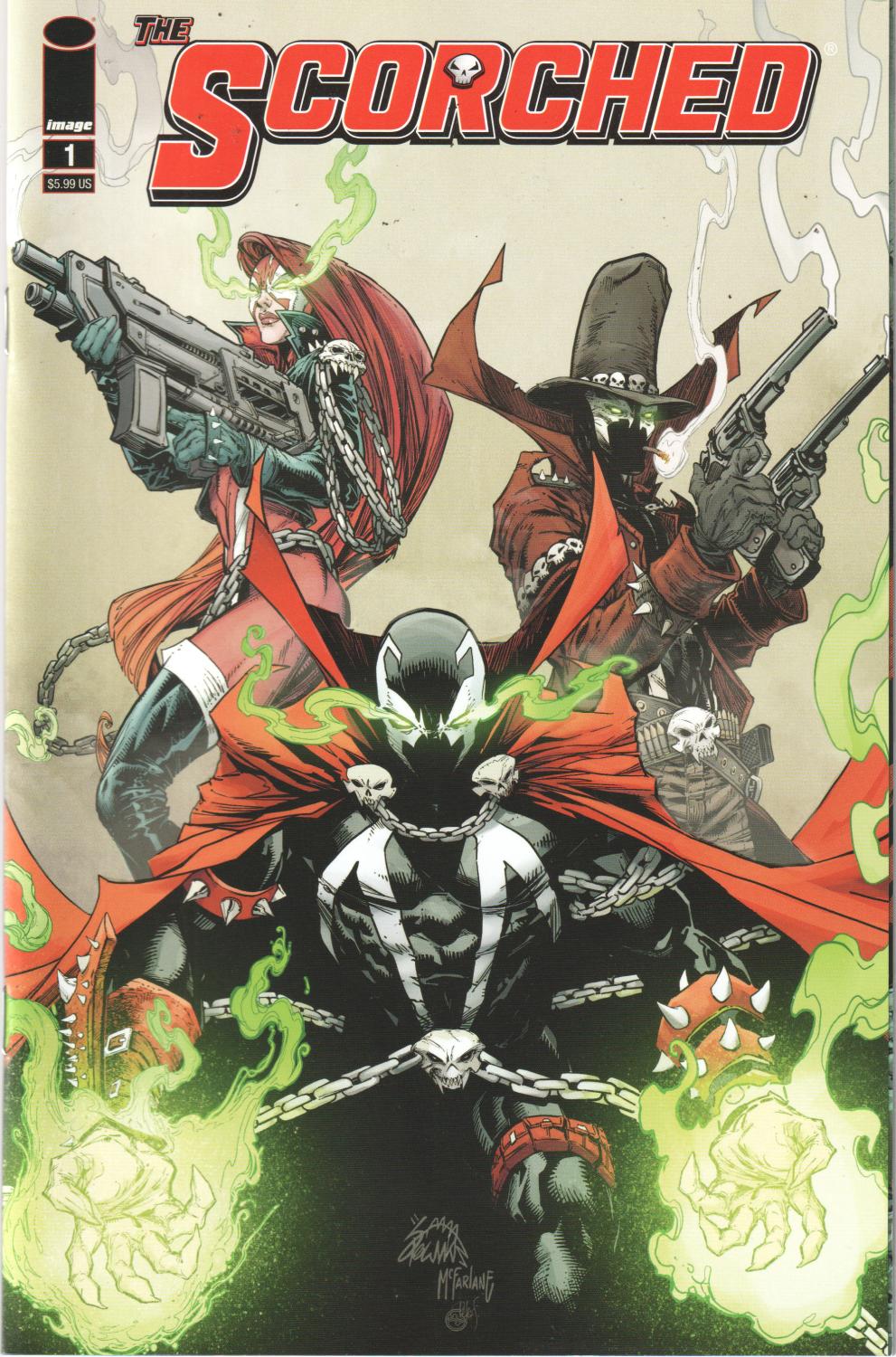 SPAWN SCORCHED #1 CVR H 50 COPY INCV CAPULLO SKETCH