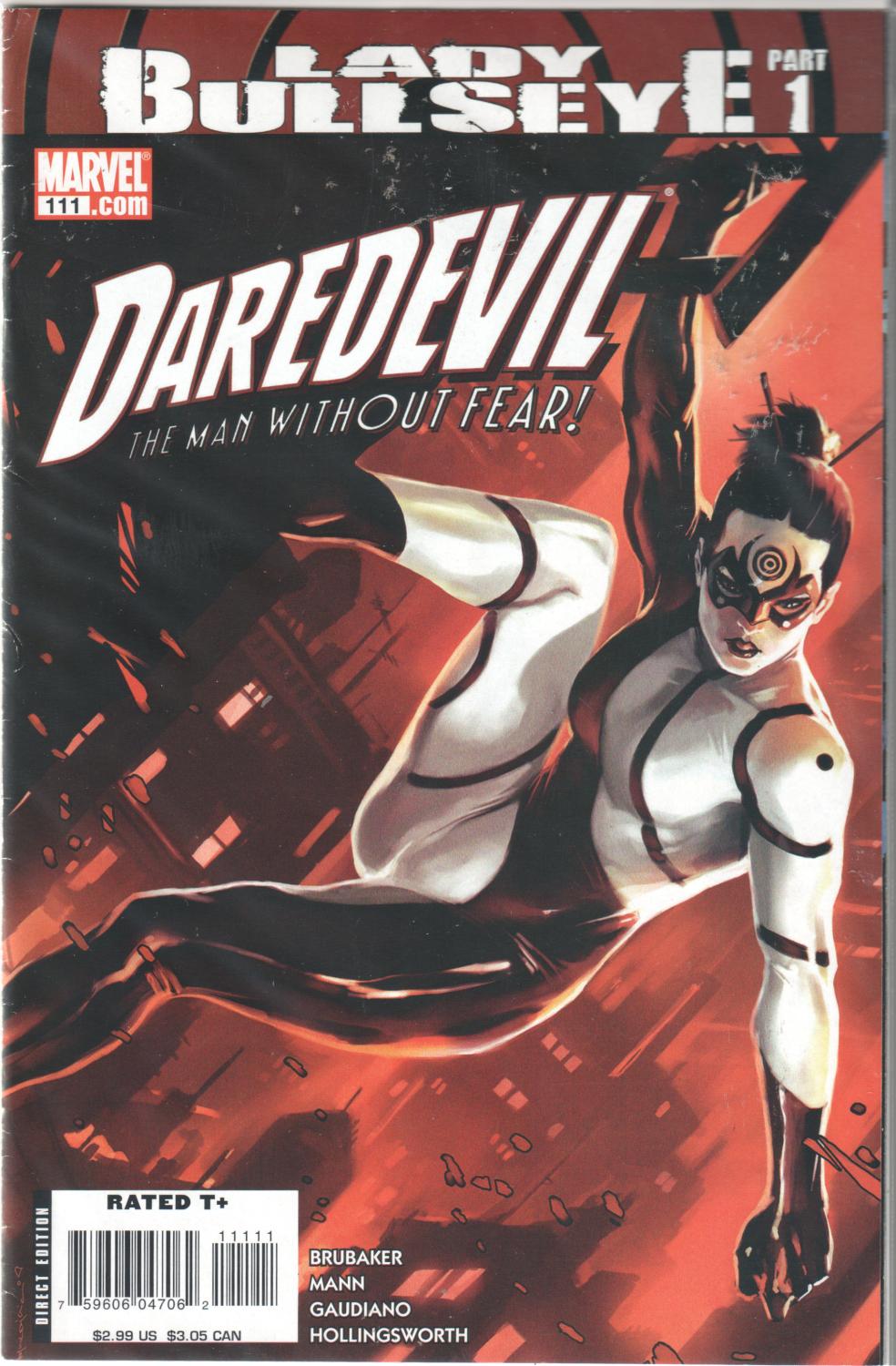 LADY BULLSEYE DAREDEVIL 111-115 COMPLETE SET