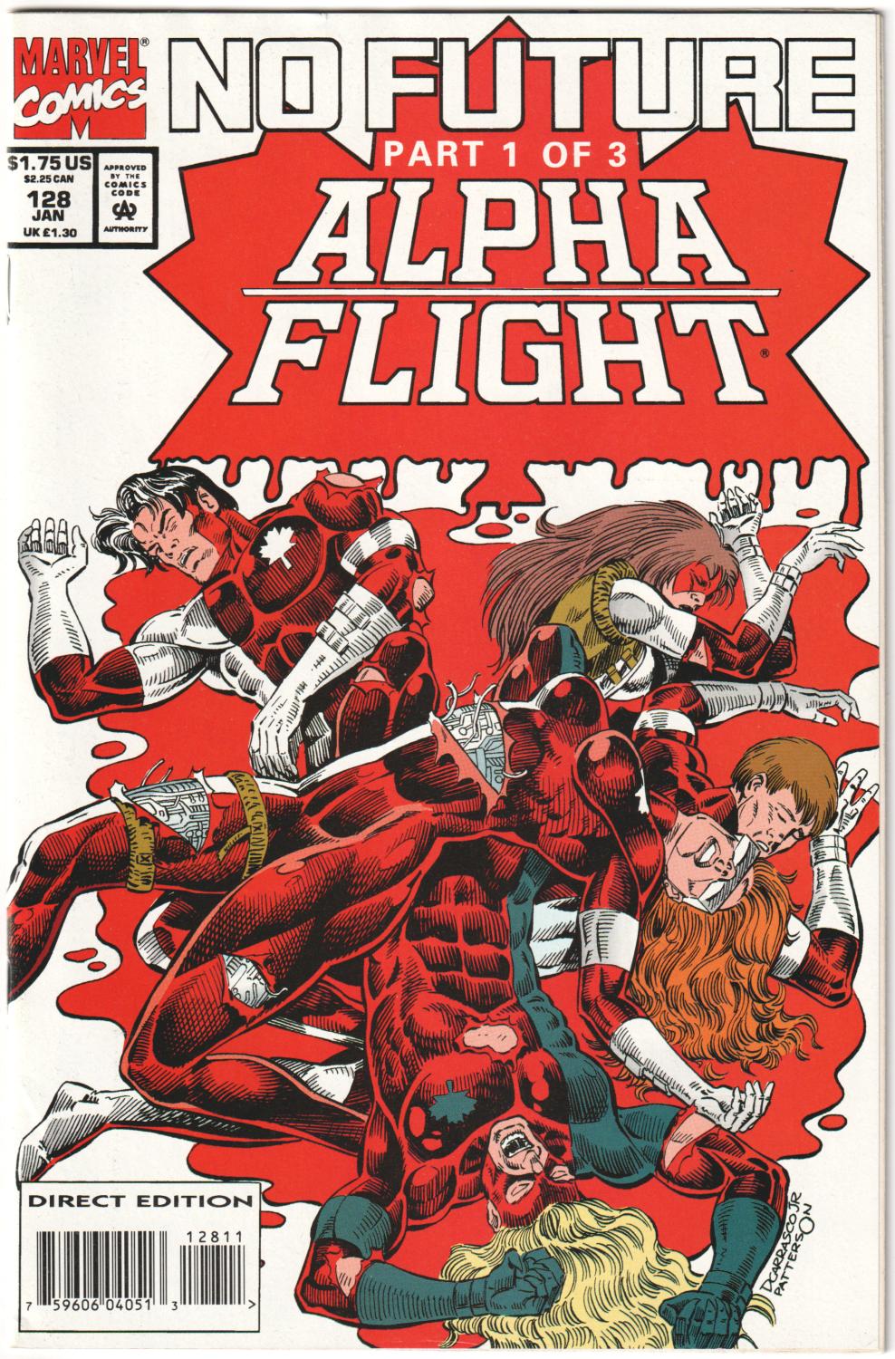 ALPHA FLIGHT NO FUTURE 128-130 COMPLETE SET