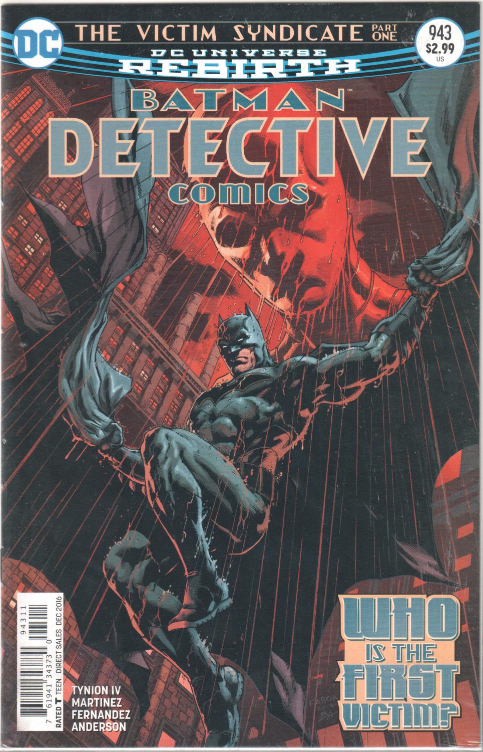 THE VICTIM SYNDICATE DETECTIVE COMICS 943-947 COMPLETE SET