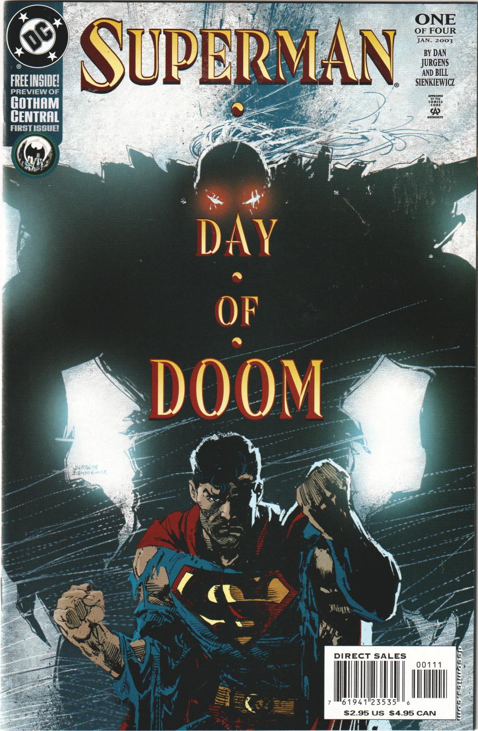 SUPERMAN DAY OF DOOM #1-4 COMPLETE SET