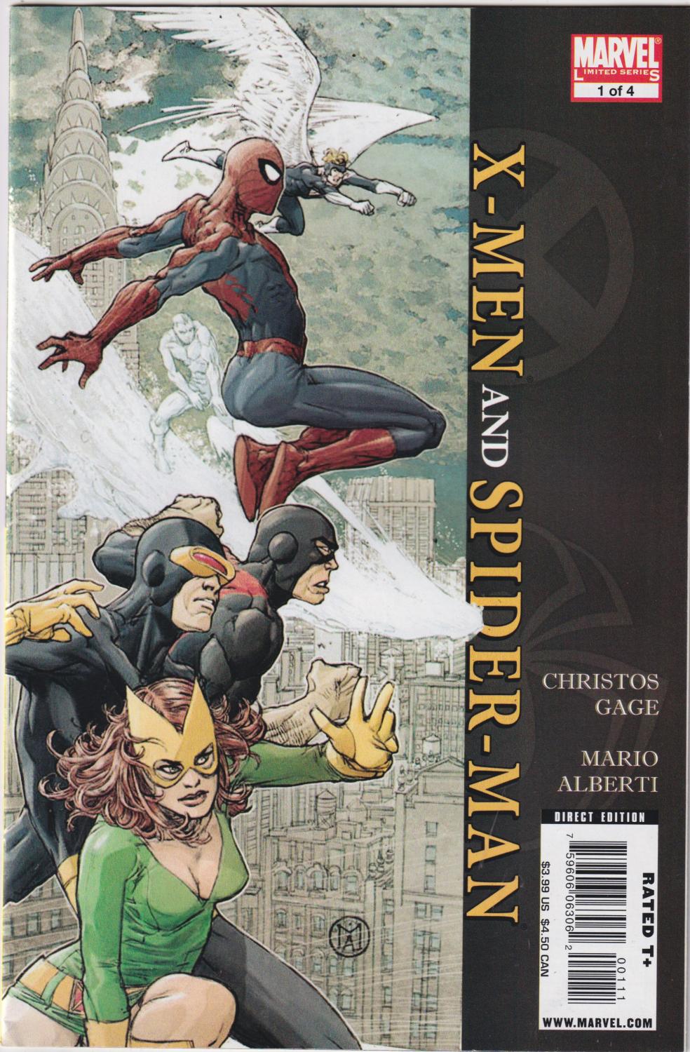 X-MEN AND SPIDER-MAN #1-4 MARVEL 2008 COMPLETE SET