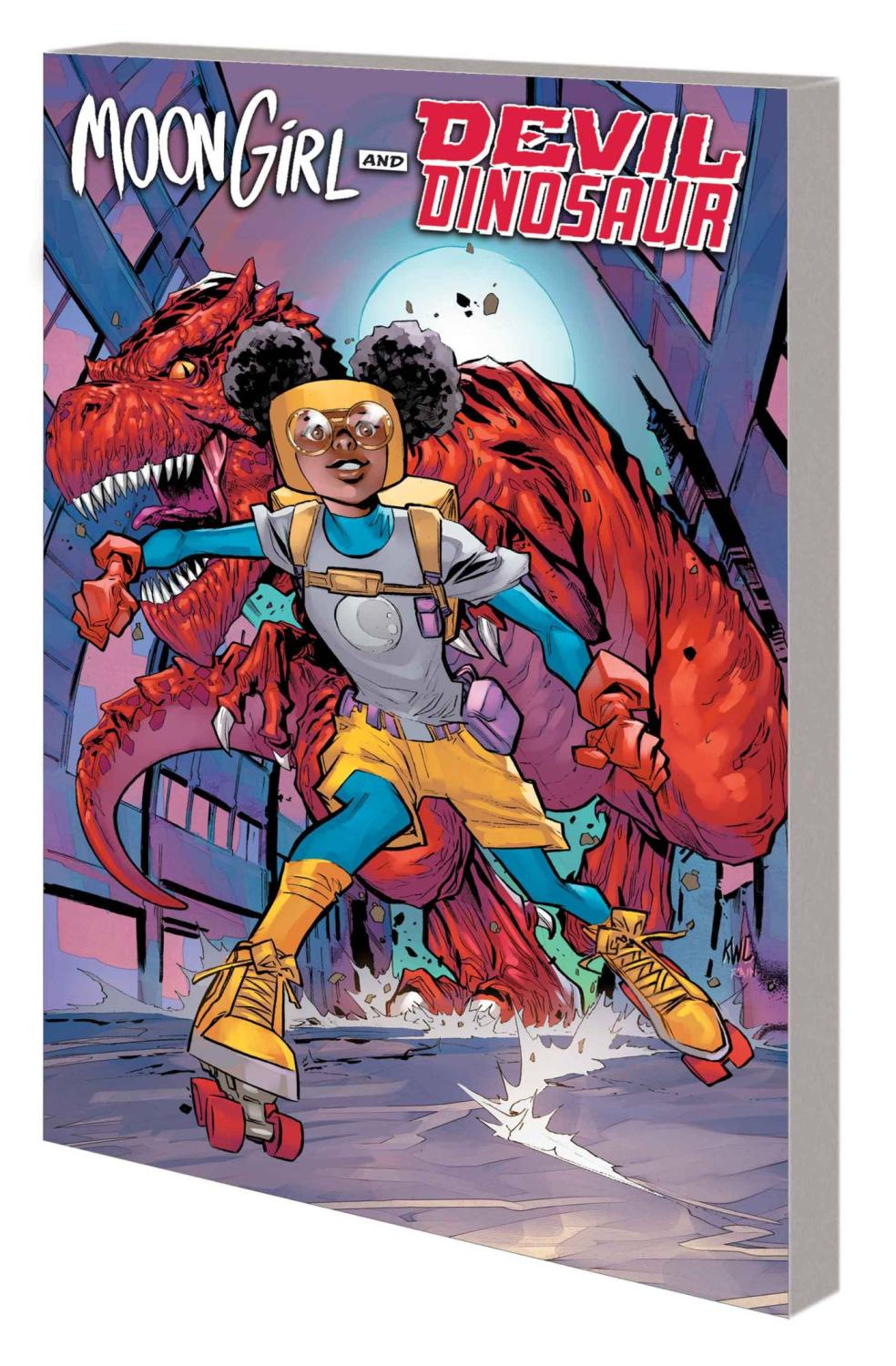 MOON GIRL AND DEVIL DINOSAUR TP MENACE ON WHEELS