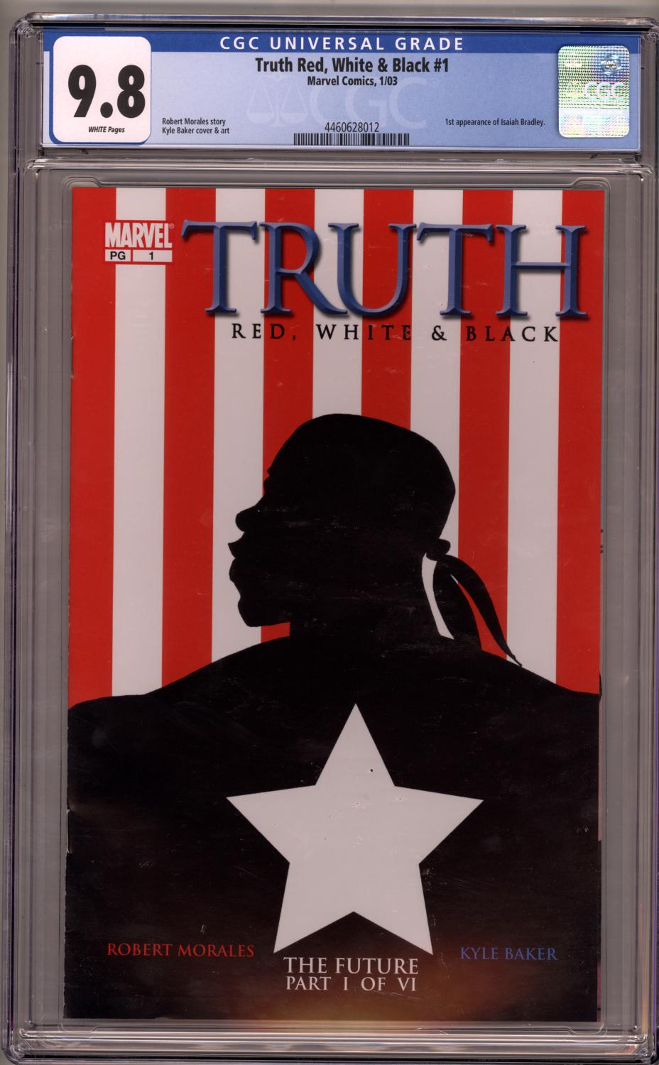 TRUTH RED WHITE AND BLACK #1 CGC 9.8 NM/M 1ST ISIAH BRADLEY