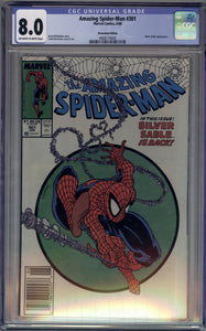 AMAZING SPIDER-MAN #301 CGC 8.0 VF NEWSSTAND EDITION