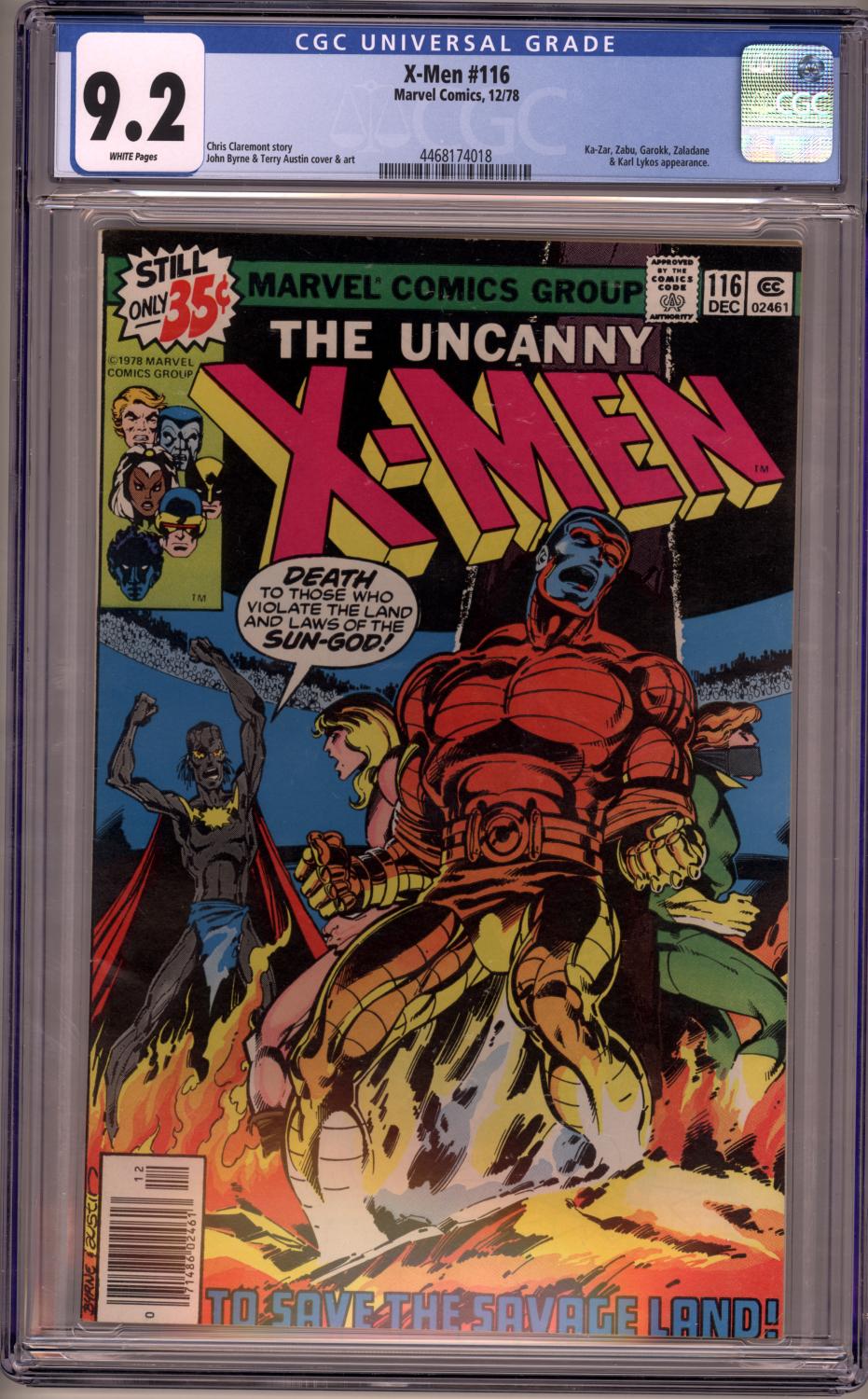 X-MEN #116 CGC 9.2 NM-