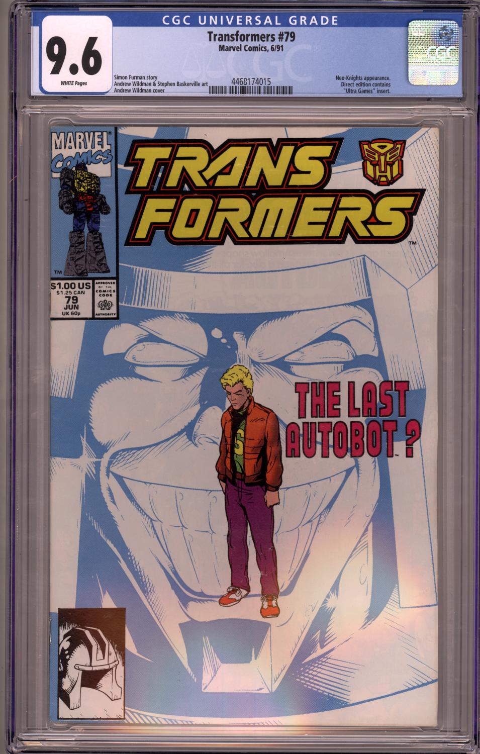 TRANSFORMERS #79 CGC 9.6 NM+ NEXT TO LAST ISSUE