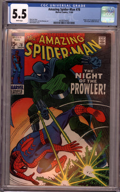 AMAZING SPIDER-MAN #78 CGC 5.5 FN- 1ST APPEARANCE OF THE PROWLER