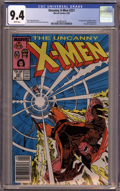 UNCANNY X-MEN #221 CGC 9.4 NM 1ST APPEARANCE MISTER SINISTER NEWSSTAND